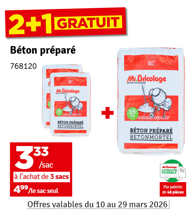 Béton préparé 25 kg MR.BRICOLAGE